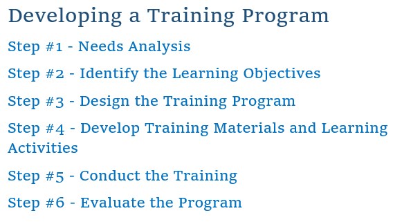 Delevoping a Training Course
