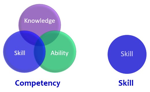 Differences bewteen competencies and skills